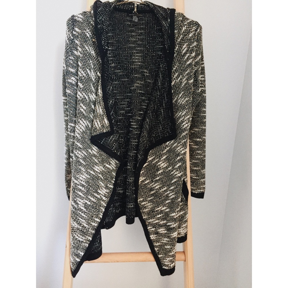 Gold, black, silver, & white cardigan by BCBG
