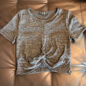 NWOT Dark Grey/Black crop top
