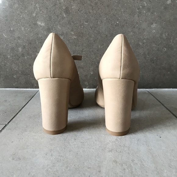 Perfect Nude Mary Jane Chunky Mid Block Heel Pump - Picture 2 of 4