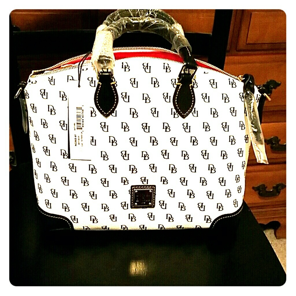 Dooney and Bourke black and white satchel