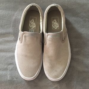 Vans perforated suede slip on size 8