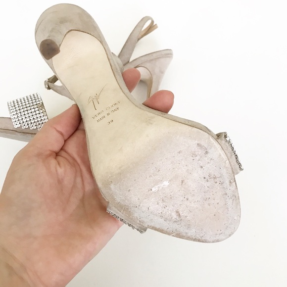 Giuseppe Zanotti Crystal & Suede Slingback pumps - Picture 5 of 7