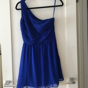Ralph Lauren One shoulder blue dress
