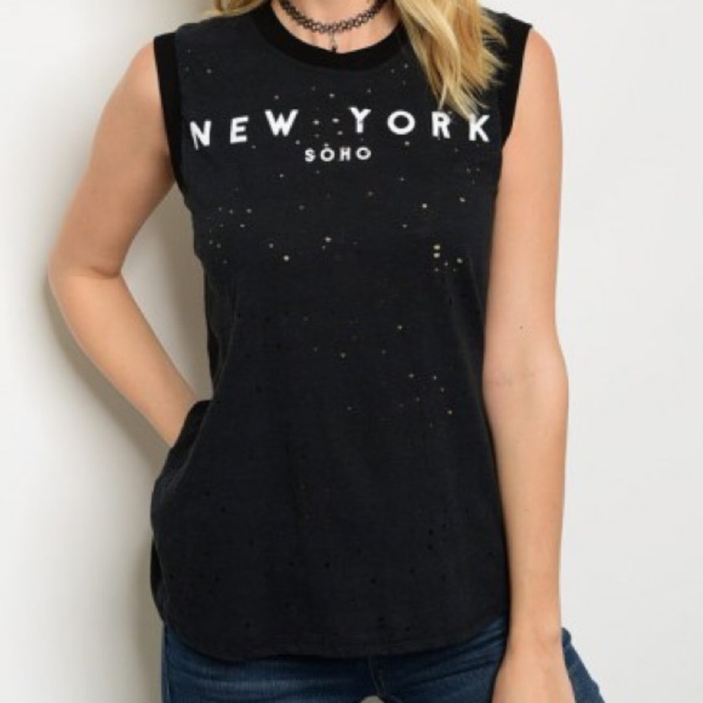 Distressed Tank Top