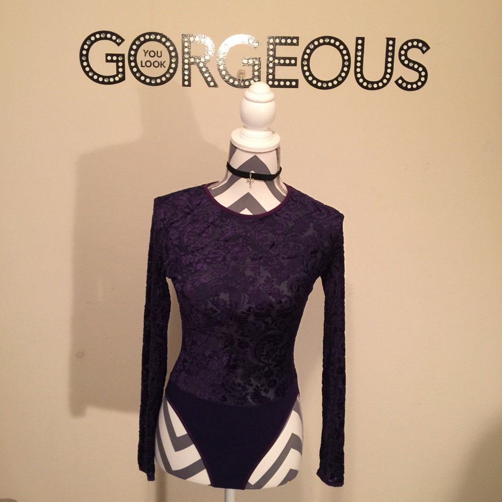 Purple Ann Taylor Body Suit