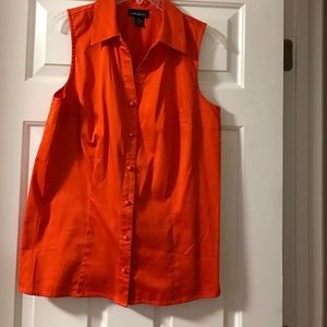 Lane Bryant orange sleeveless shirt 16