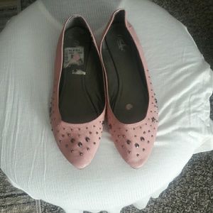 Pink flats