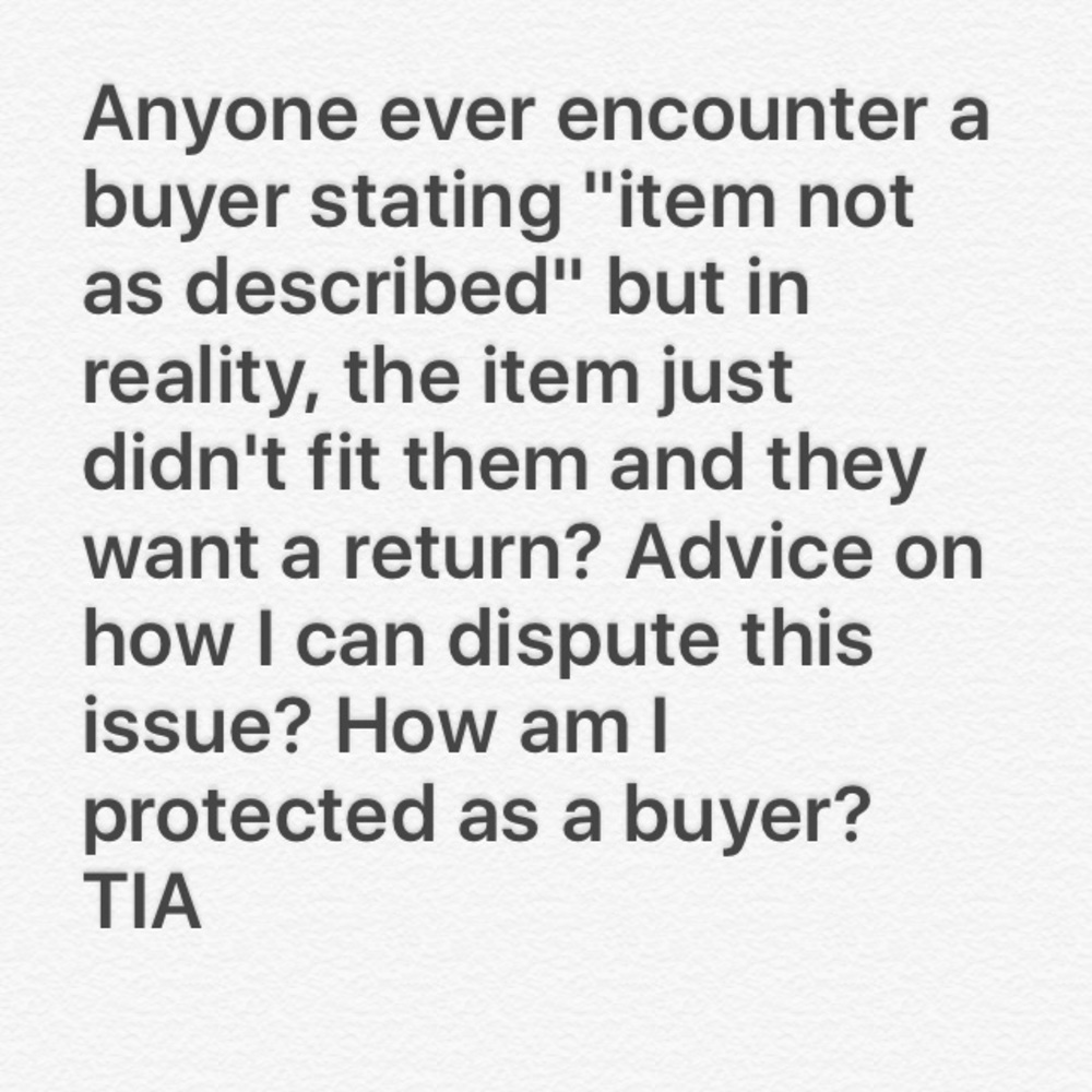 Buyers protection