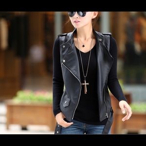 Asos faux motorcycle vest!