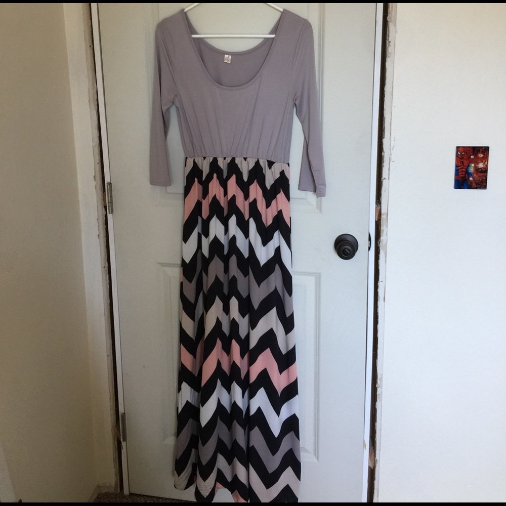 3/4 sleeve maxi