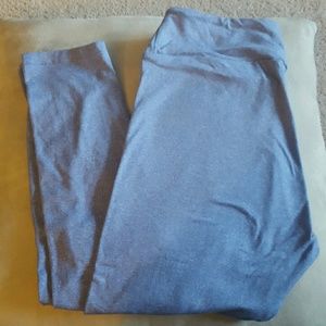 LuLaRoe OS Periwinkle/Lavender Heathered leggings