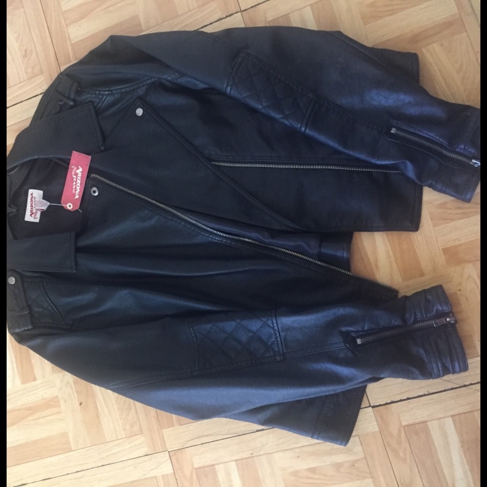 Brand new with tags black pleather jacket