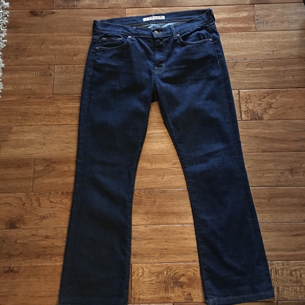 J Brand Gigi Pure Ink Cropped Flare Jeans