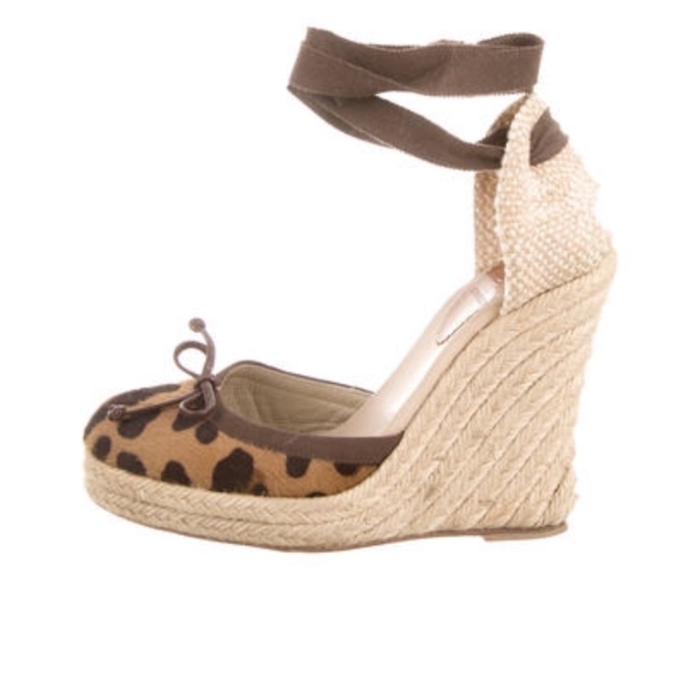Christian Louboutin Pony hair Espadrille Wedges