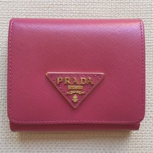 Prada tri-fold leather wallet