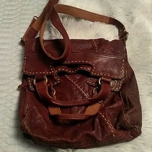 Lucky Brand foldover saddle bag adjustable strap