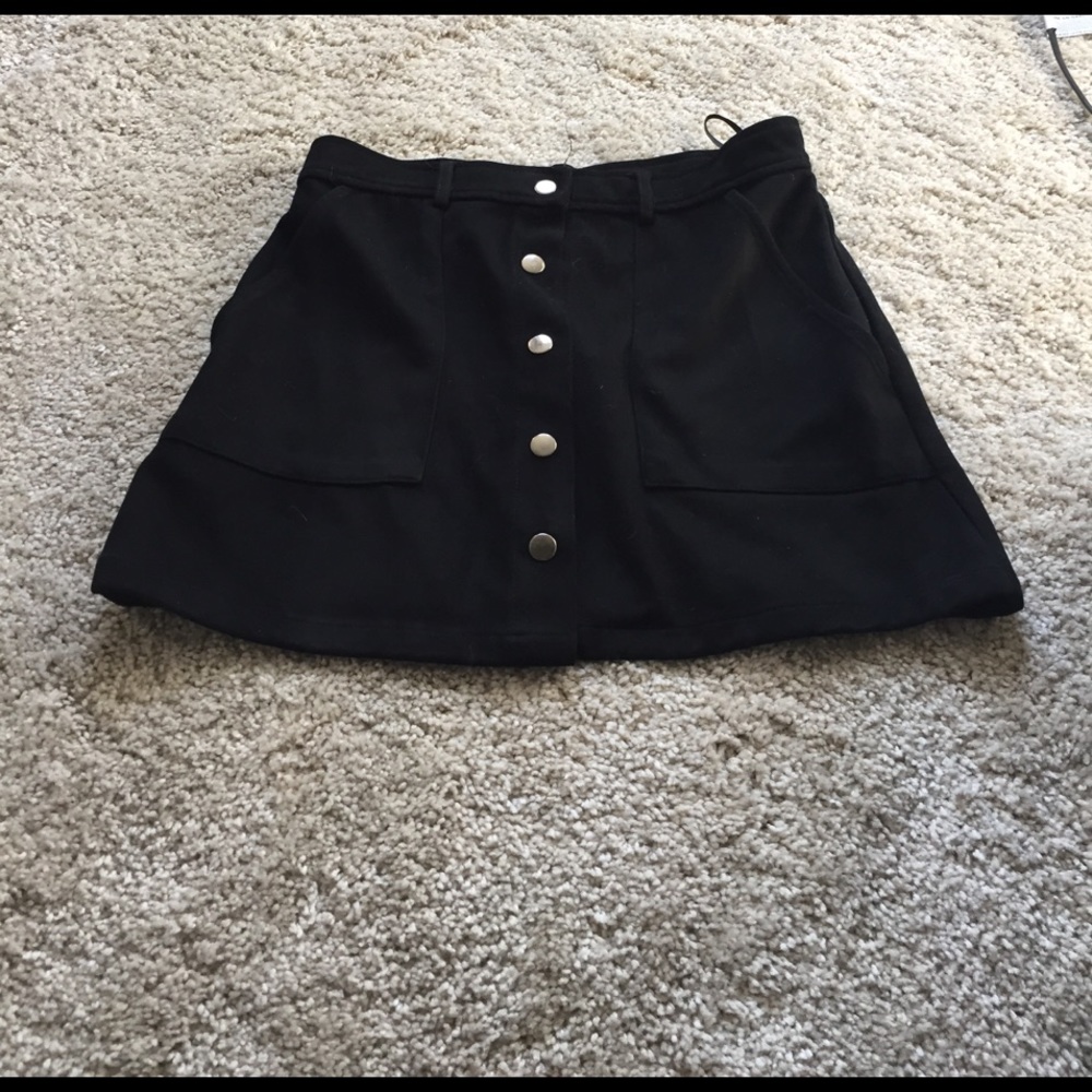Mini suede skirt