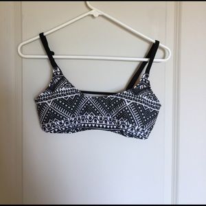 Aztec patterned bathing suit top