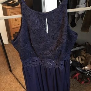 Navy Blue Homecoming Dress