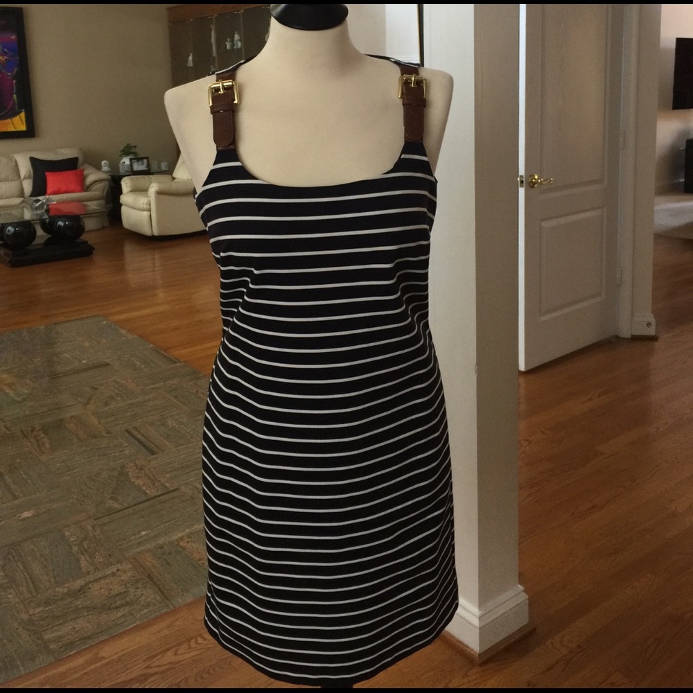 Navy stripe Michael Kors shift dress