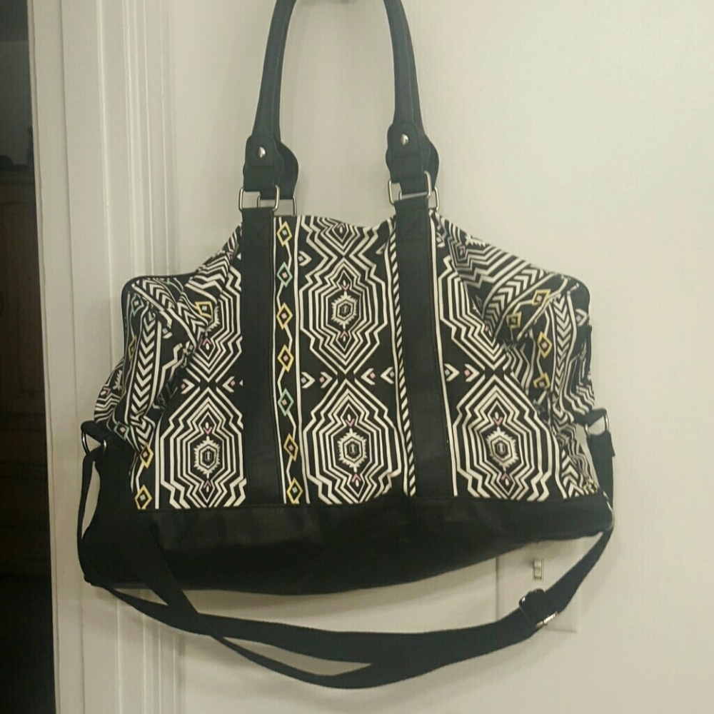 Tribal print overnight/gym bag