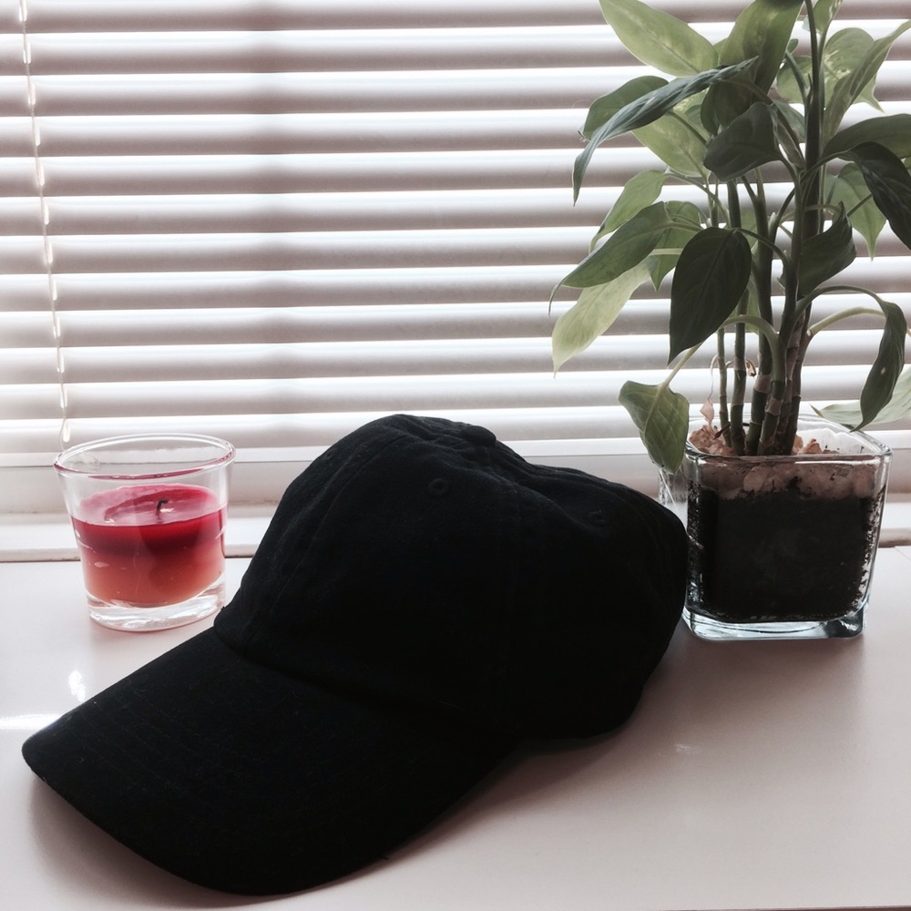UO washed leather baseball hat