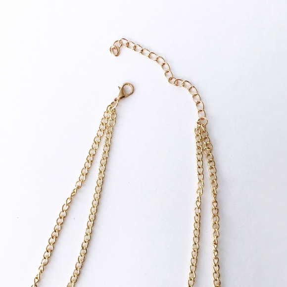 Bohemian Gold Layered Tassel Necklace - Picture 3 of 3