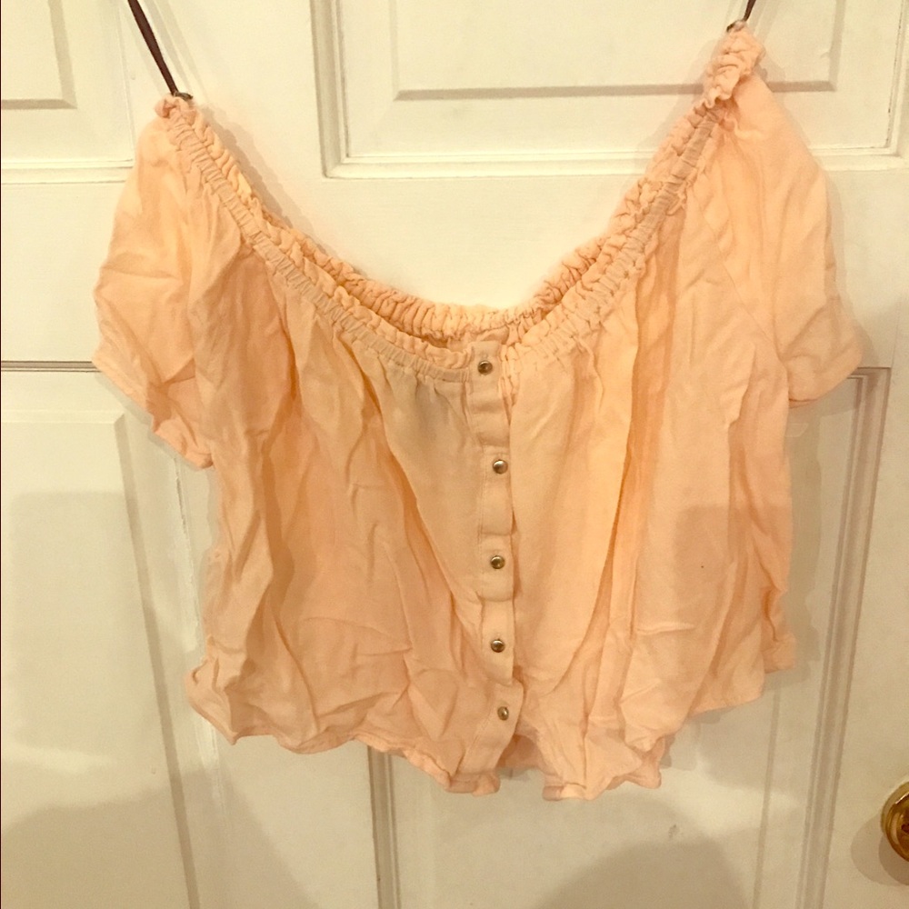 Peach Crop top