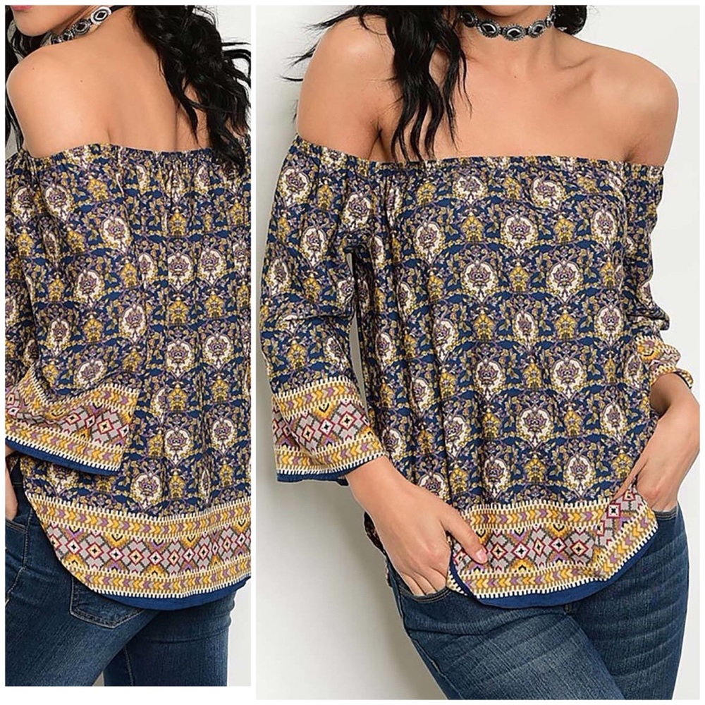 🔥SALE🔥 Last Medium❣️Off the Shoulder Olga Blouse - Picture 2 of 3