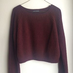 Brandy Melville Maroon Gwen Sweater
