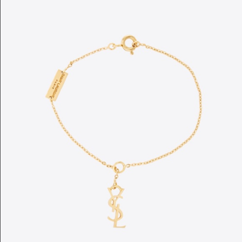 Saint Laurent Signature Monogram Charm Bracelet