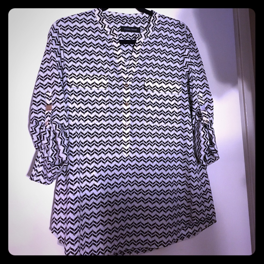 Flowy chevron dress shirt