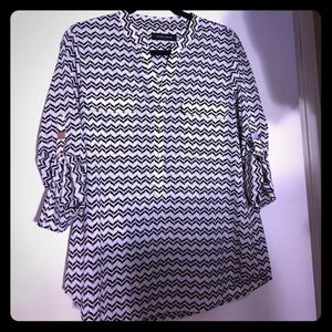 Flowy chevron dress shirt