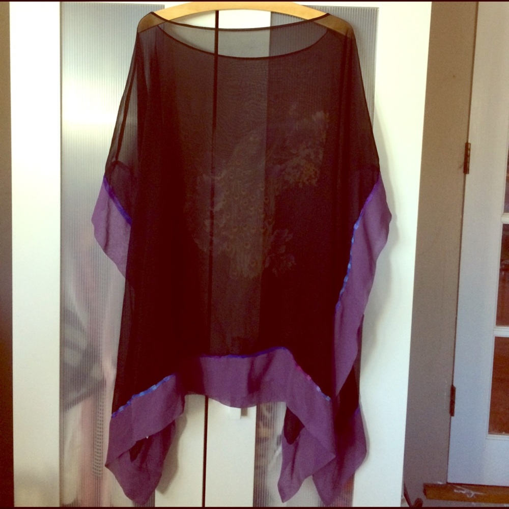 Silk chiffon tunic