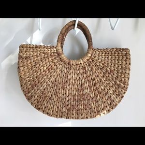 Straw Braided Weave Handbag