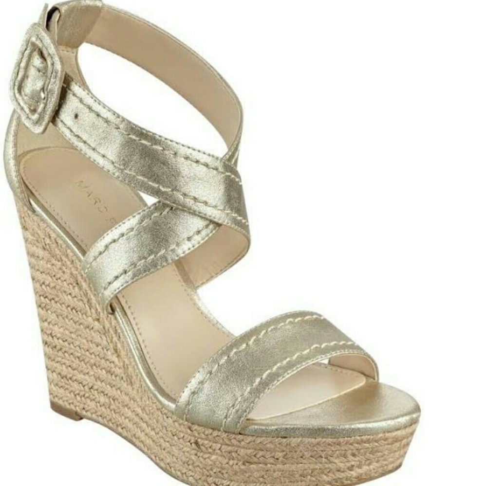 Marc Fisher gold wedges