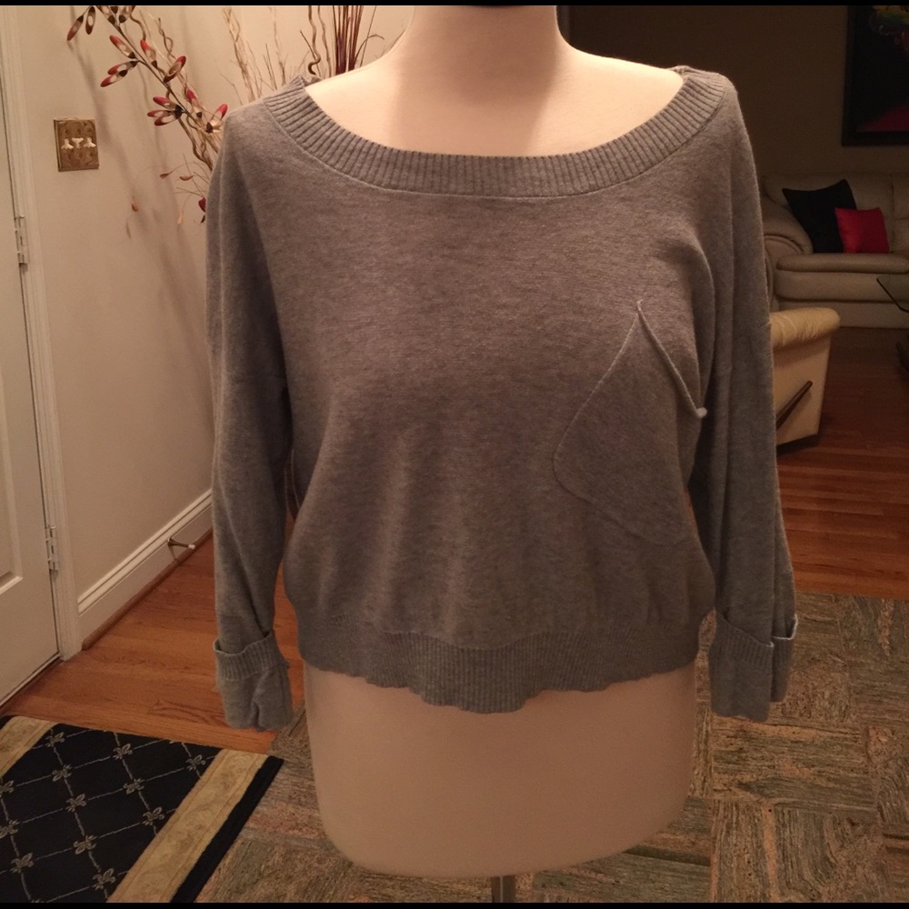 Slouchy cropped sweater