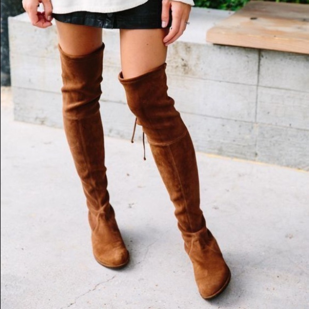City Chic Low Flat Heel Over the Knee Boots