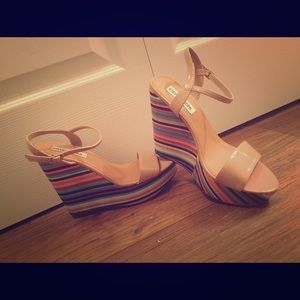 Steve Madden Multicolor Wedge Sandals