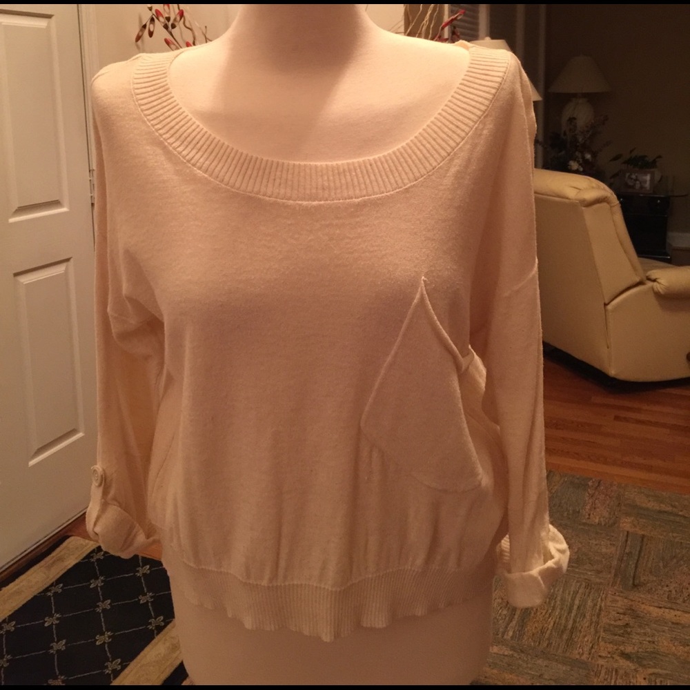 Slouchy cropped sweater