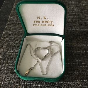 Jewelry - 14K White Gold Diamond Heart Brand New in Box Jewelry - 14K White Gold Diamond Heart Brand New in Box
