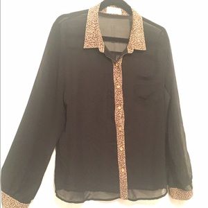 🐆Leopard Sheer Blouse