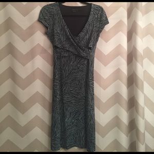 Super flattering faux-wrap dress by BCBGMaxazria