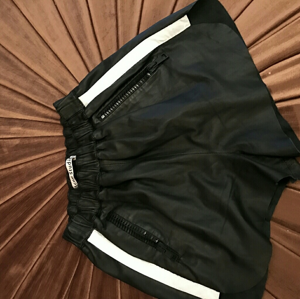 Acne Studios Leather Maia Shorts - Picture 1 of 6
