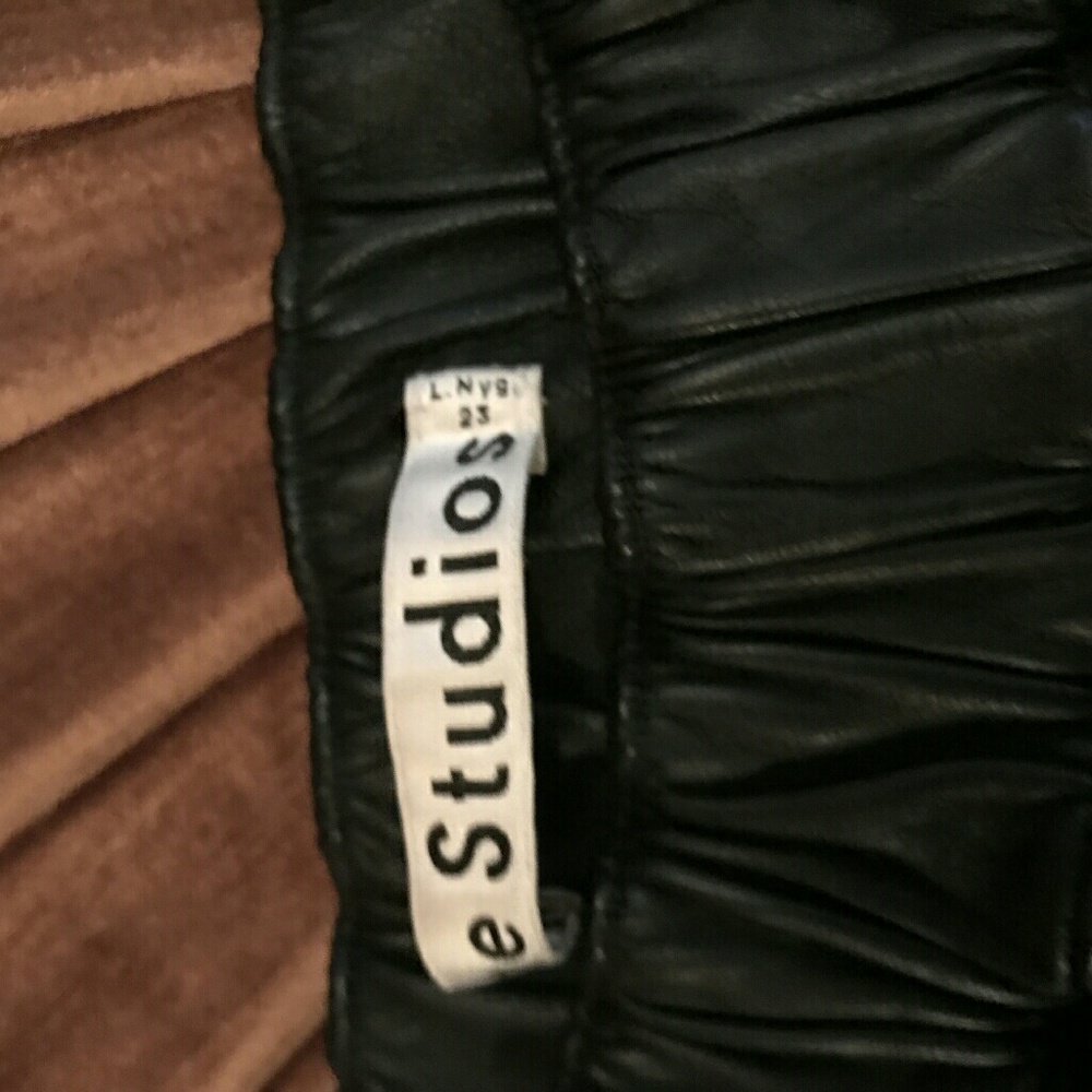 Acne Studios Leather Maia Shorts - Picture 2 of 6