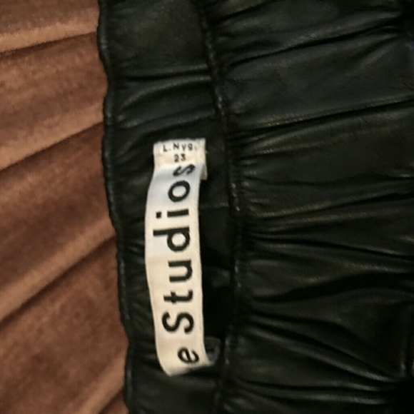 Acne Studios Leather Maia Shorts - Picture 2 of 6