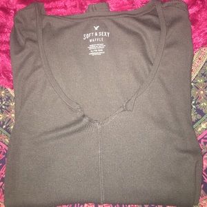 Waffle Grey long sleeve soft & sexy AE