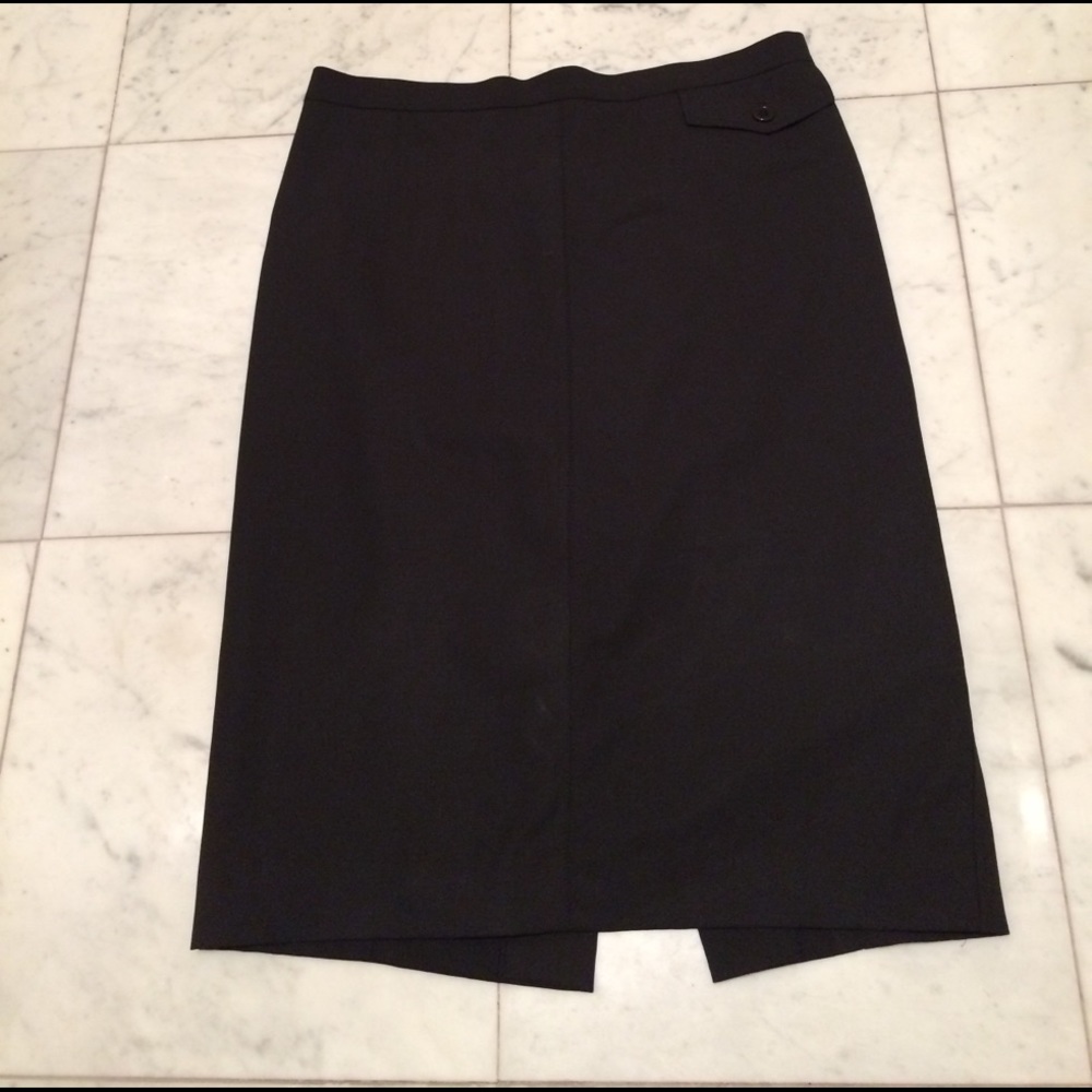 BCBG Black Suiting Pencil Skirt