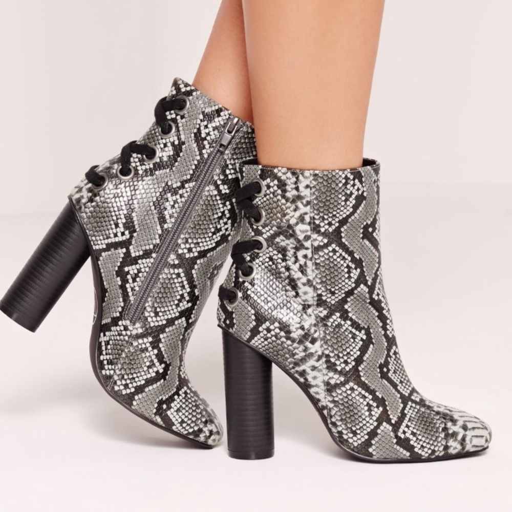 Snakeskin Booties