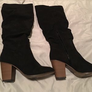 Black knee high boots